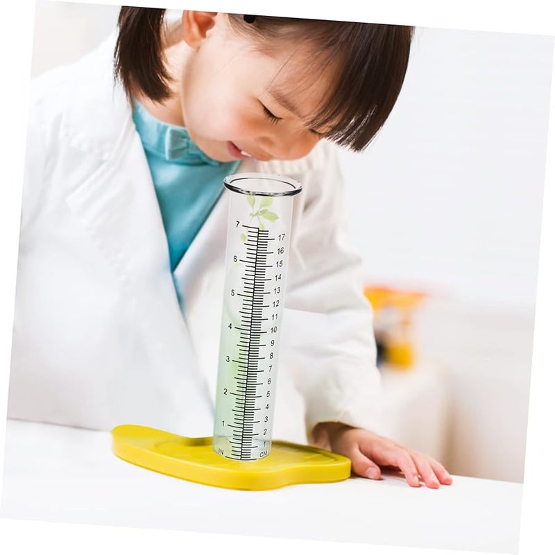 قطعتان من مقياس المطر الزجاجي من البوروسيليكات العالي مع أنبوب قياس ومقياس للحديقة الخارجية - Image 5